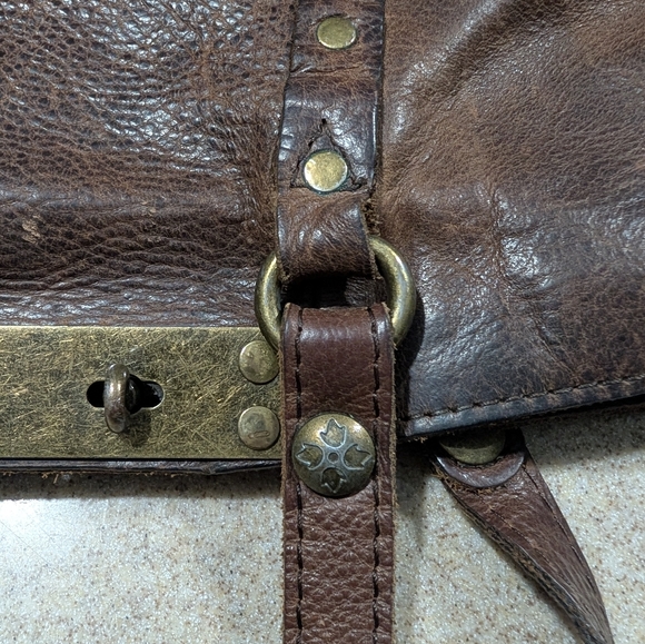Patricia Nash Benvenuto Tote In Brown Distressed Italian Leather - Picture 13 of 16